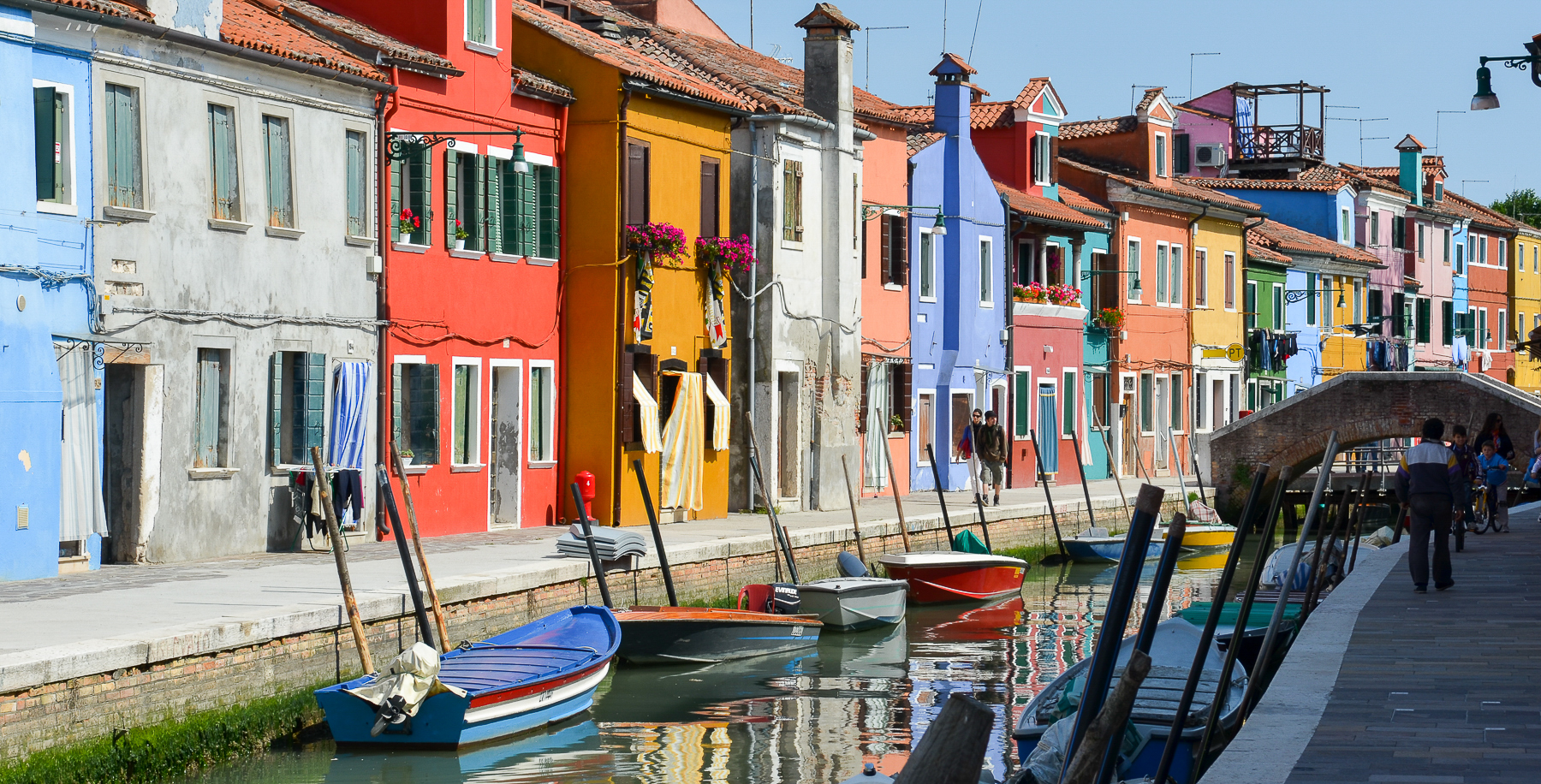 Maisons de l'île de Burano en Italie